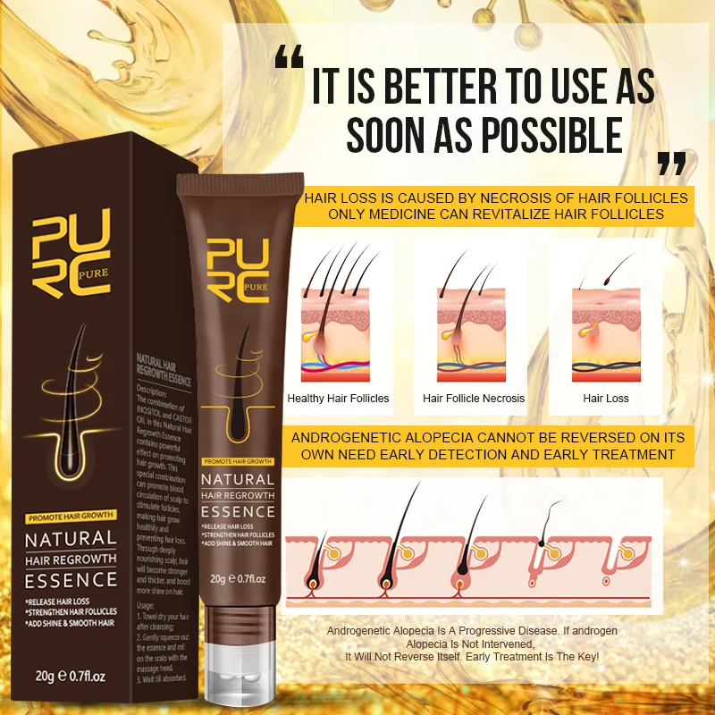 Hair Growth Oil Hair Restoration Products PURC Ginger Hair Growth Products for Man Women