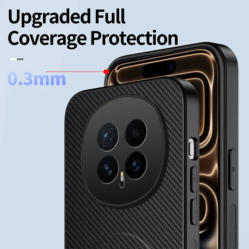 Carbon Fiber Texture Magnetic Armor Case with Kickstand and Air Comfort Feel