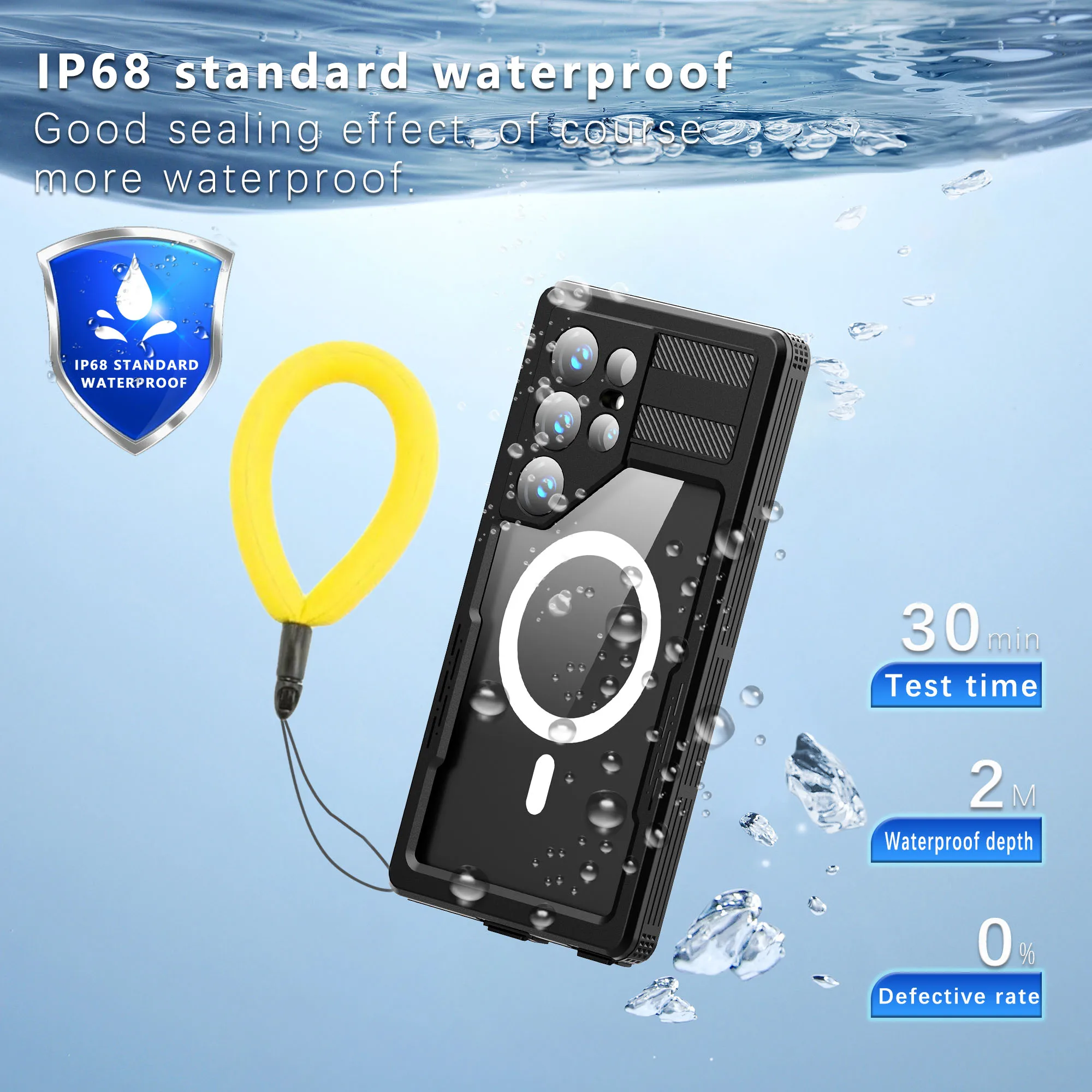 รูปสินค้า เคสกันน้ำ IP68 พร้อมสายคล้องแม่เหล็ก สำหรับ Samsung Galaxy S25 Ultra