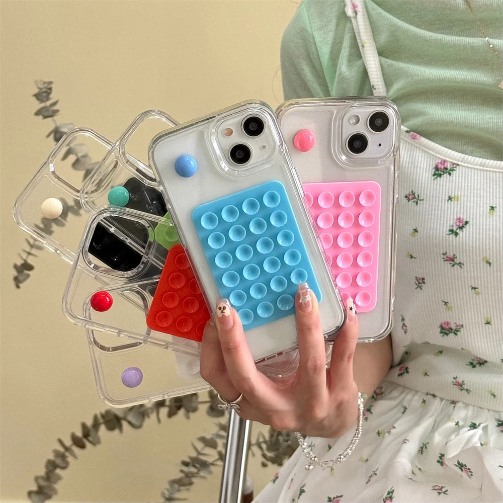 Pop Bubble Wrap Phone Case Diy Transparent Case For IPhone 15 14