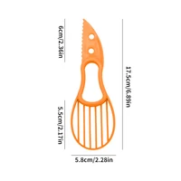 3 In 1 Multi-Function Avocado Peeler Pulp Separator พลาสติกสีส้มกีวีผลไม้ Peeler มีดเครื่องตัดอุปกรณ์ครัวในครัวเรือน 2