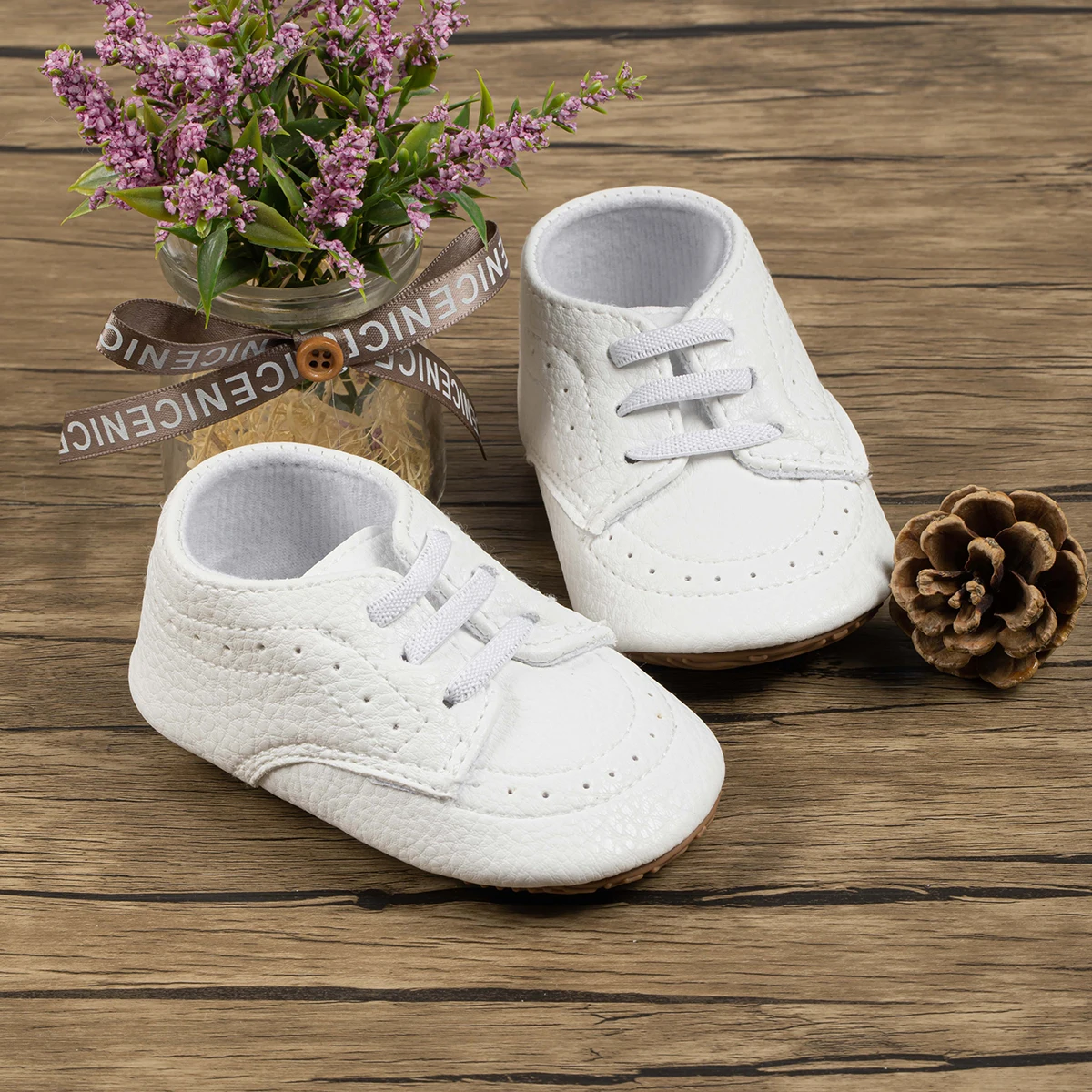 2023 New Newborn Baby Shoes Classics Leather Girl Boy Toddler Sneakers Rubber Sole Anti-Slip First Walkers Shoes Infant 0-18M