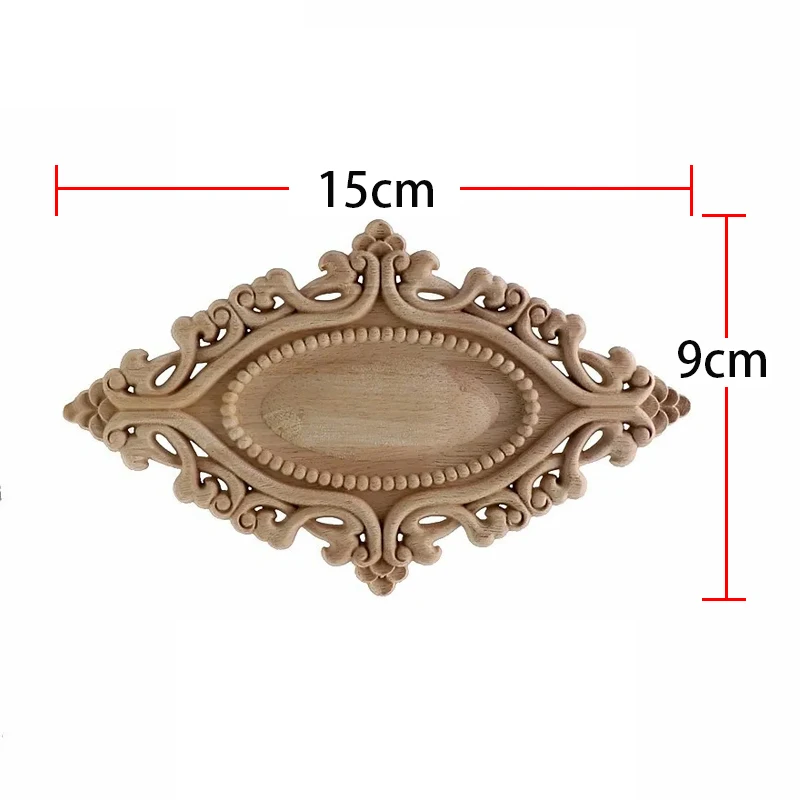 Onlay - Appliques in legno intagliato, stile vintage, non