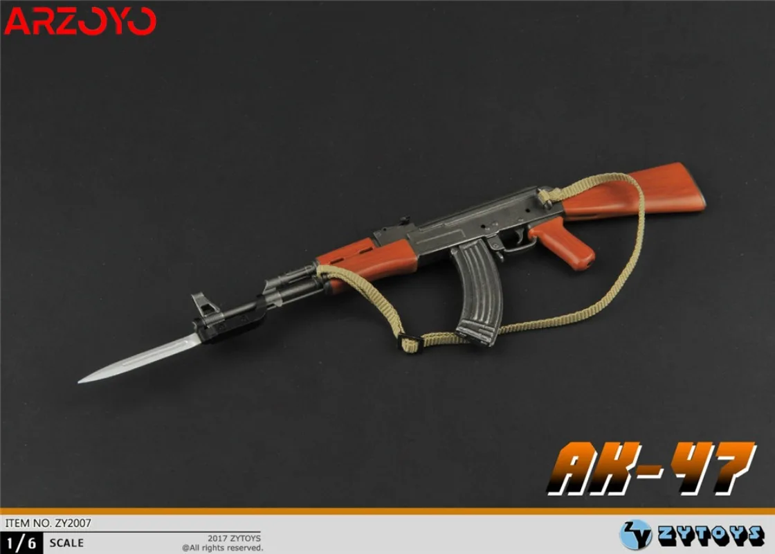 ZYTOYS ZY2008 1/6 AK47 AKS47 Rifle Gun Model Plastic Scene