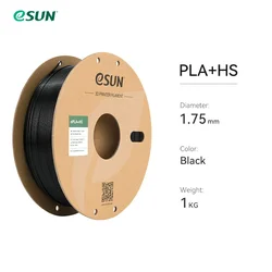 High-Speed PLA+ 3D Printer Filament - 1.75MM, 1KG, Fast Printing, Enhanced PLA Plus (Black)