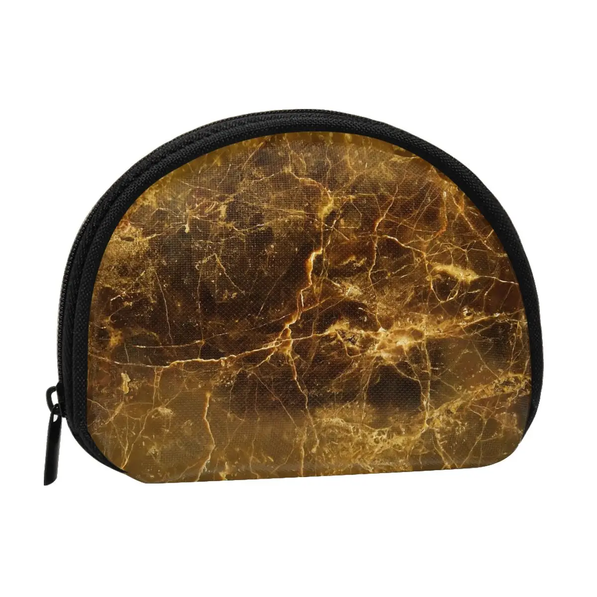 

Brown Marble 3D Printing Coin Purse Ladies Shopping Portable Silver Coin Bag Travel Mini Credit Card ID Card Bag Gift
