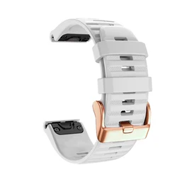 Enhanced Silicone Quickfit 20mm Watch Strap Replacement - Fenix 6S (White 2)