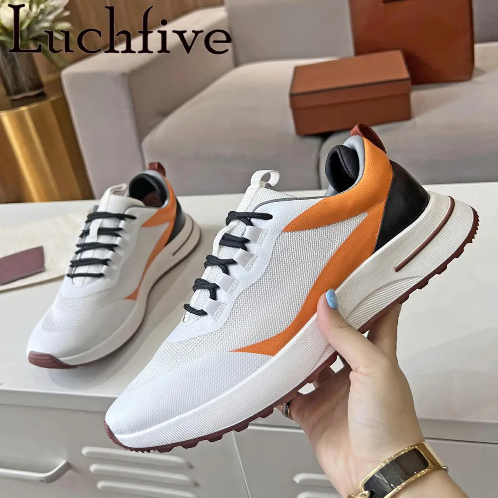 

2022 New Mesh Lace Up Round Toe Flats Shoes Men Shoes Down Patchwork Leisure Outwear Sneakers Casual Walking Shoes Zapatos De