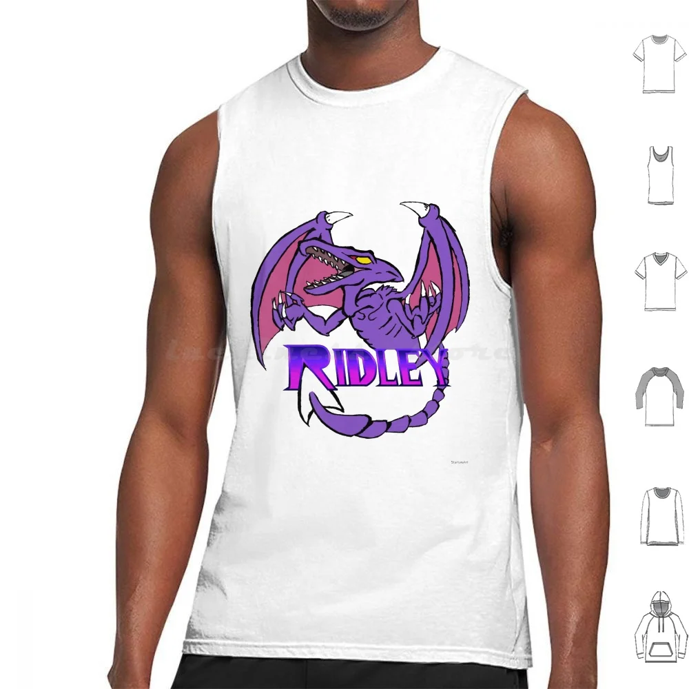 Ridley Canotte Gilet Senza Maniche Metroid Ridley Smash Samus Troppo Grande