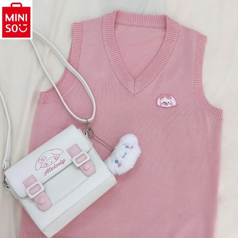 MINISO Sanrio Cartoon Kuromi Jade Guigou Student Casual Crossbody Bag Fresh and Versatile Shoulder Bag