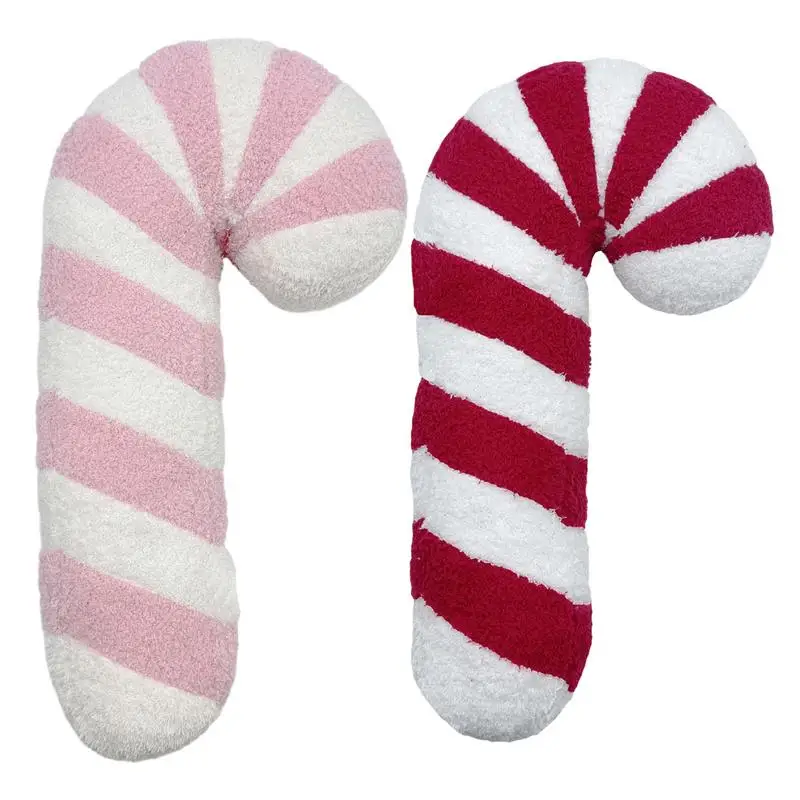 

Wool Felt Christmas Candy Cane Plushie Creative Lovely Doll DIY Handcrafts Stuffed Lollipop Pillow For Kids Girl Christmas Gifts