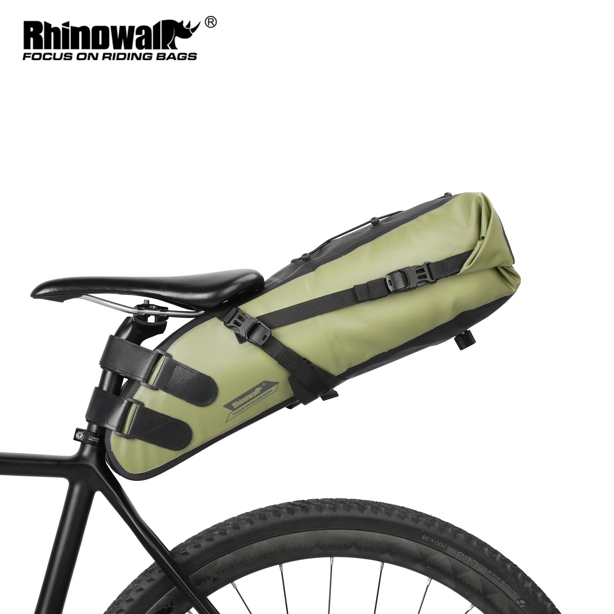Rhinowalk-自転車サドルバッグ,防水,5l/10l/13l反射型折りたたみ式リア