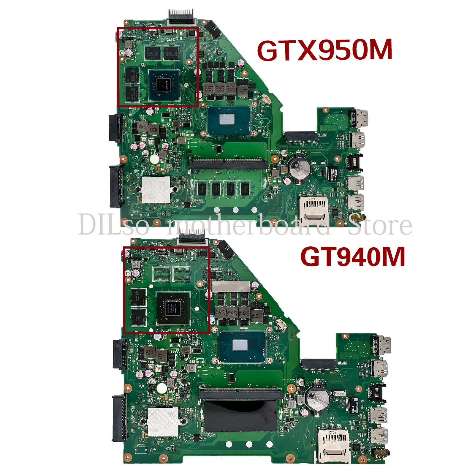Placa-mãe Portátil A550v W50v X550v X550vq Fh5900v Placa-mãe i5 I76700hq I77700hq 8g 4g-ram Gtx940m 950m2g4g X550vx X550vxk - Imagem 2