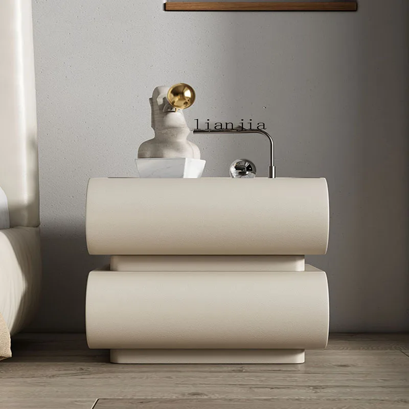 

Прикроватный столик из цельной древесины, современный роскошный прикроватный столик для спальни, каменная тарелка, мини-шкафчики