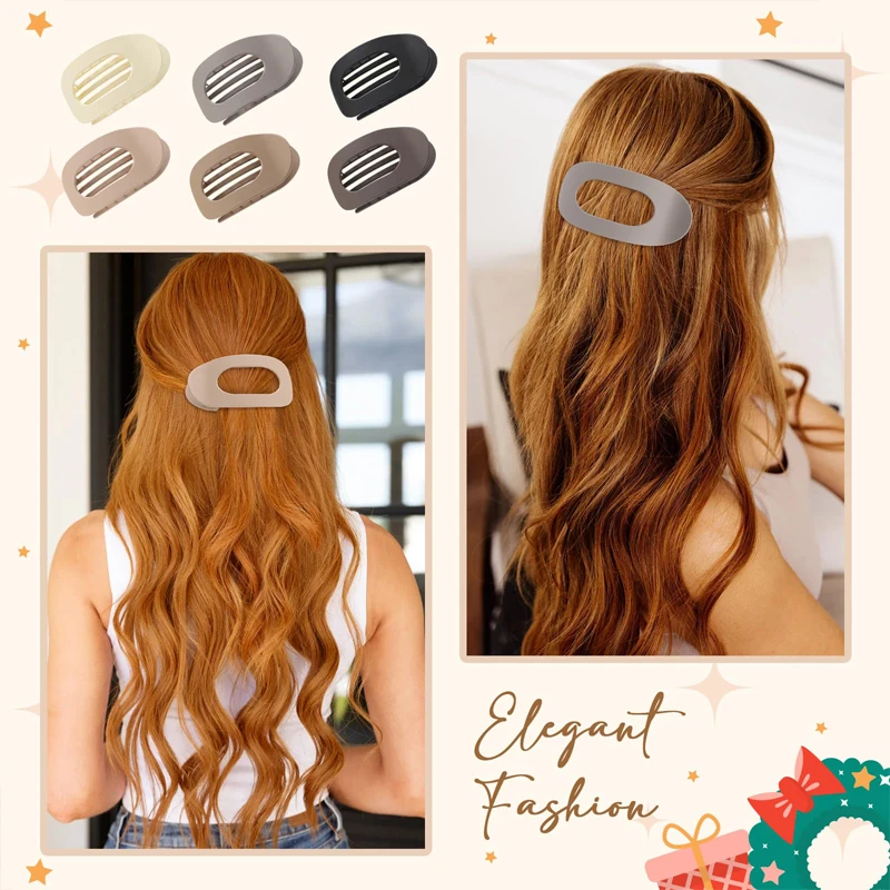 Flache Haarspangen im koreanischen Stil, Haarspange aus Essigsäure, Haaraccessoires für Damen, Löffel-Haarspange mit Leopardenmuster, einfache Haarspange, schlichter Haarschmuck_voghion.com