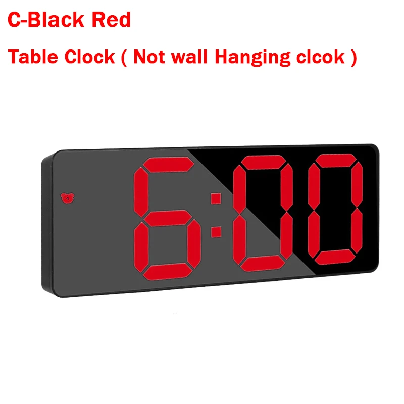 LED Digital Wall Clock Large Screen Temperature Date Day Display Electronic LED Clock with Remote Control Living Room Decoration 