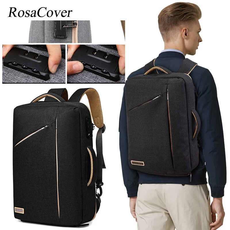 

Multifunctional Men Backpack Business Back Bag Luxury 15.6' Laptop Anti-Theft Waterproof Brief Case Travel Outdoor Mochilas