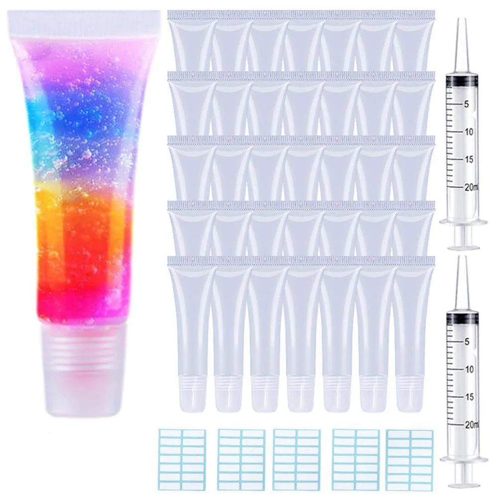 50PCS Lip Gloss Tubes 15ml Lip Gloss Containers Empty Lip Balm