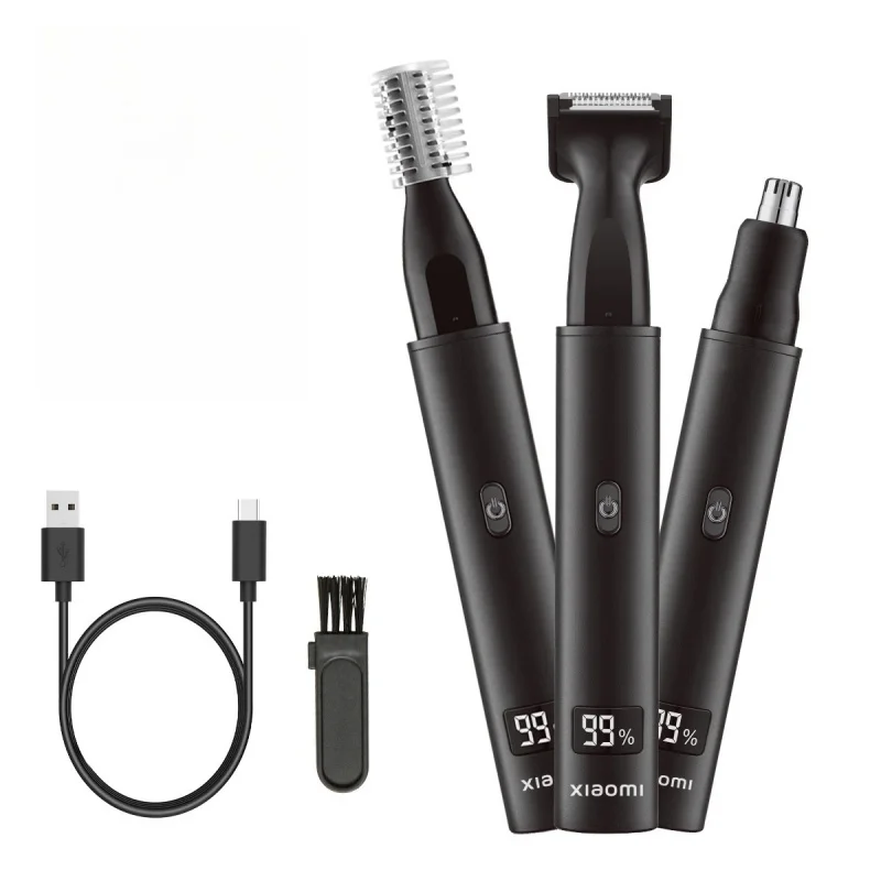 Xiaomi NEW Electric 3 in 1 Hair Clipper Nose Ear Hair Trimmer for Men Painless Rechargeable Sideburns Eyebrows Beard Shaver 6