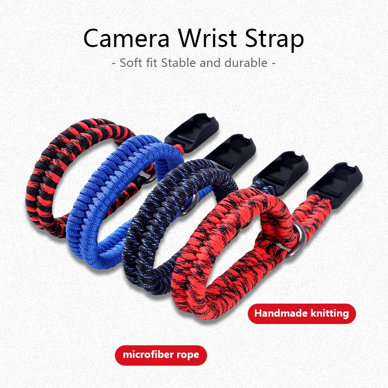 Camera Wrist Strap Hand-Woven Camera Wrist Strap Adjustable Quick Release Shoulder Neck Rope Belt For Sony Nikon Fuji Canon Olympus Panasonic DSLR