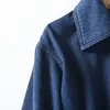 Maxdutti British High Street Vintage Washed Denim Casual Sets Jacket Coat Pocket High Waist Loose Harem Jeans Women 3