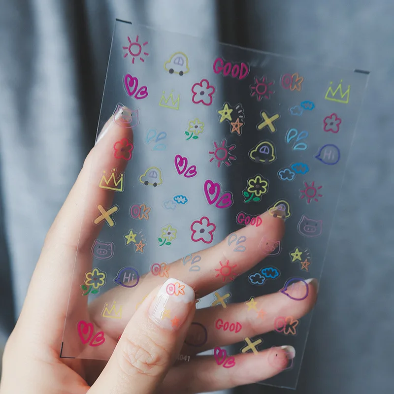 

[Meow.Sensei] Japanese Cute Thin Tough Nail Sticker Pro Frosted Thin Transparent Adhesive Nail Stickers Kx Series