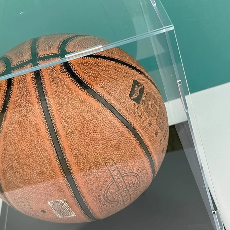 N0HA Clear Acrylic Display Case Dustproof Basketball Holder Display Box for Baseball Soccer Volleyball Figures Collectibles