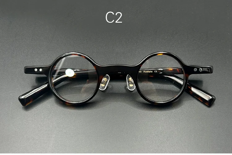 Yujo Unisex Full Rim Round Acetate Fiber Eyeglasses 3840 Image 7