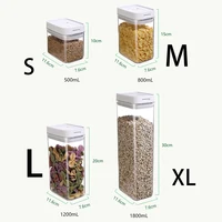 Clear Plastic Storage Jar with Airtight Seal for Kitchen Snacks Cereals Beans 4