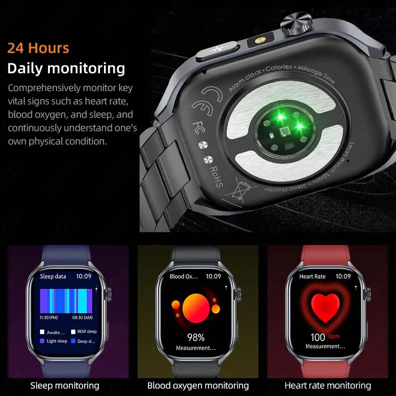 Body Composition Health Analysis Monitor Smart Watch Men ECG PPG Heart Rate Blood Pressure Uric Acid Health Tracker Smartwatches