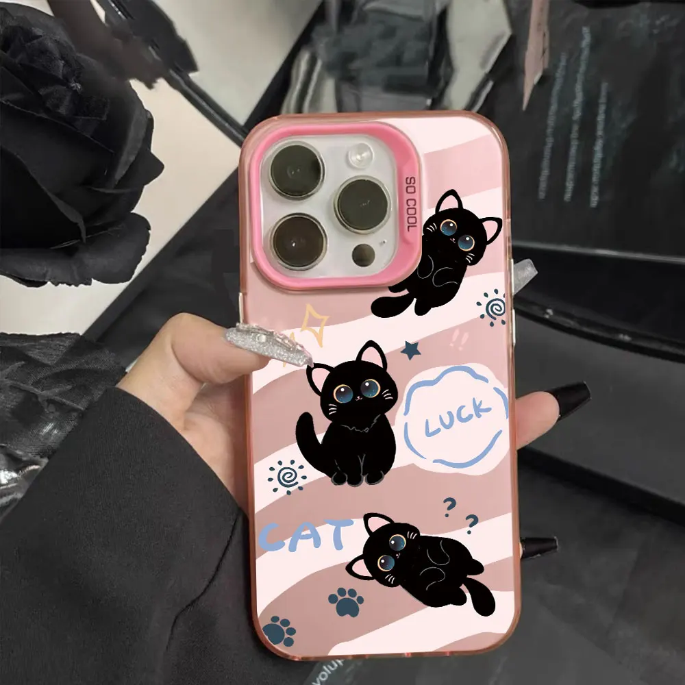Silvery Fashion Cute Cat Protective Phone Case Cover