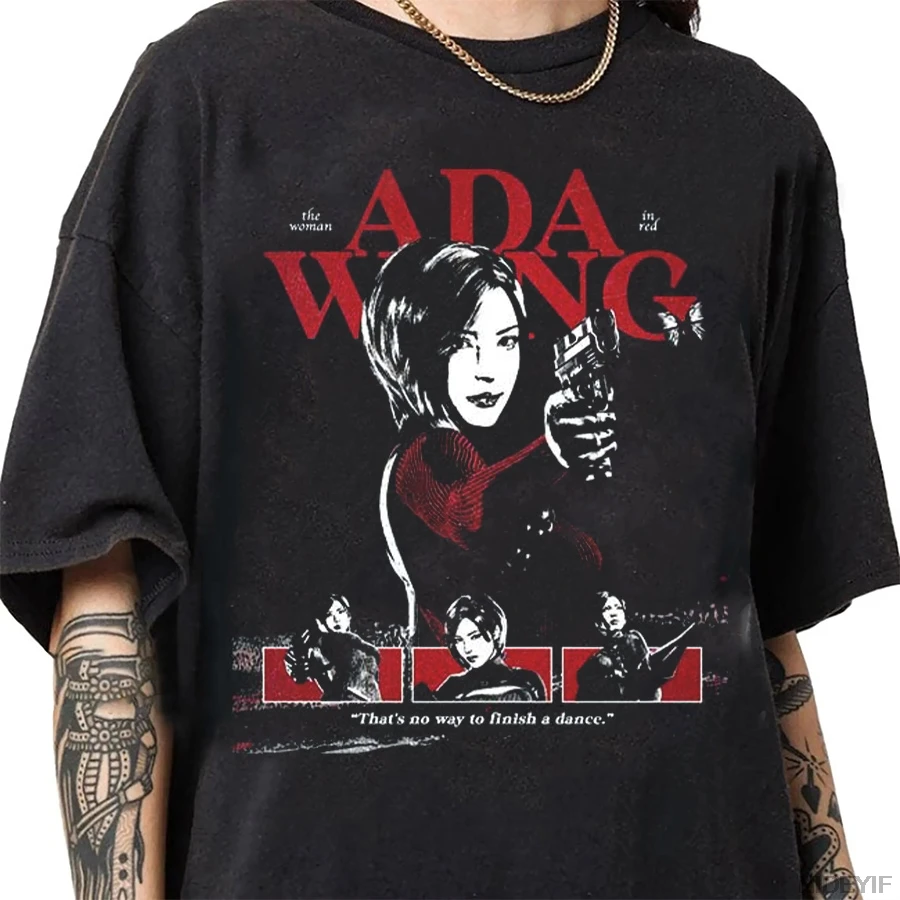 Resident Evil Biohazard Ada Wong Graphic T-Shirt - Unisex 100% Cotton Streetwear Top