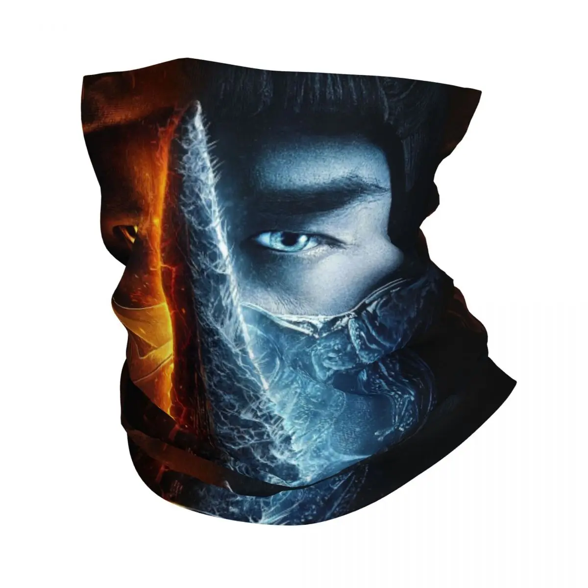 

Гетры Mortal Kombat Scorpion Warrior для женщин и мужчин, защита для лица от УФ лучей, зимняя бандана MKX для игр, шарф для лыж