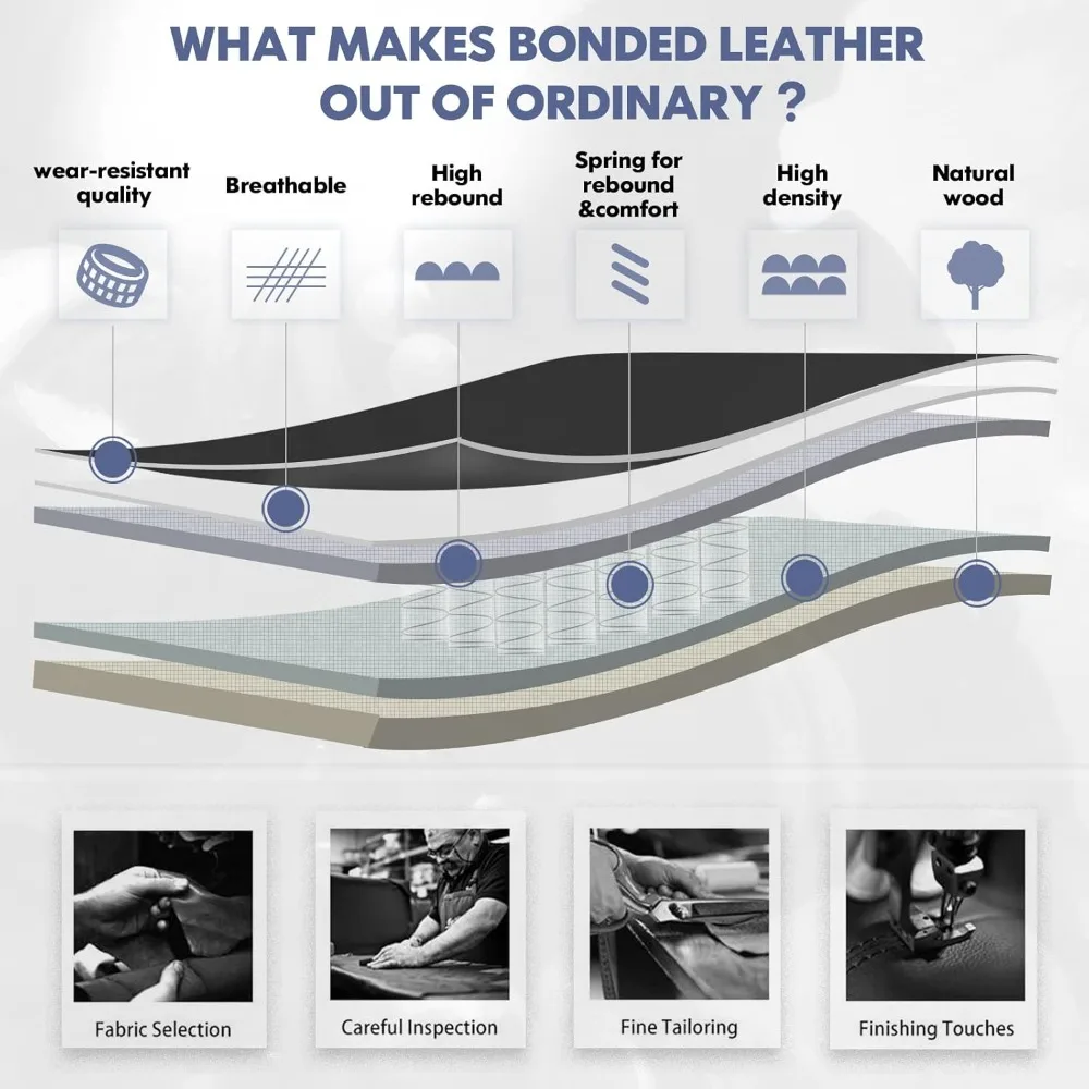 Ergonomic Office Chair with Flip-Up Arms, Adjustable Tilt & Lumbar Support - High Back Rolling Desk Chair for Home Office