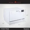 Portable Energy Star Countertop Dishwasher 6 Plate Dish Washer White Stainless Steel Interior Easy Setup Quick Kit with 6 Wash 2