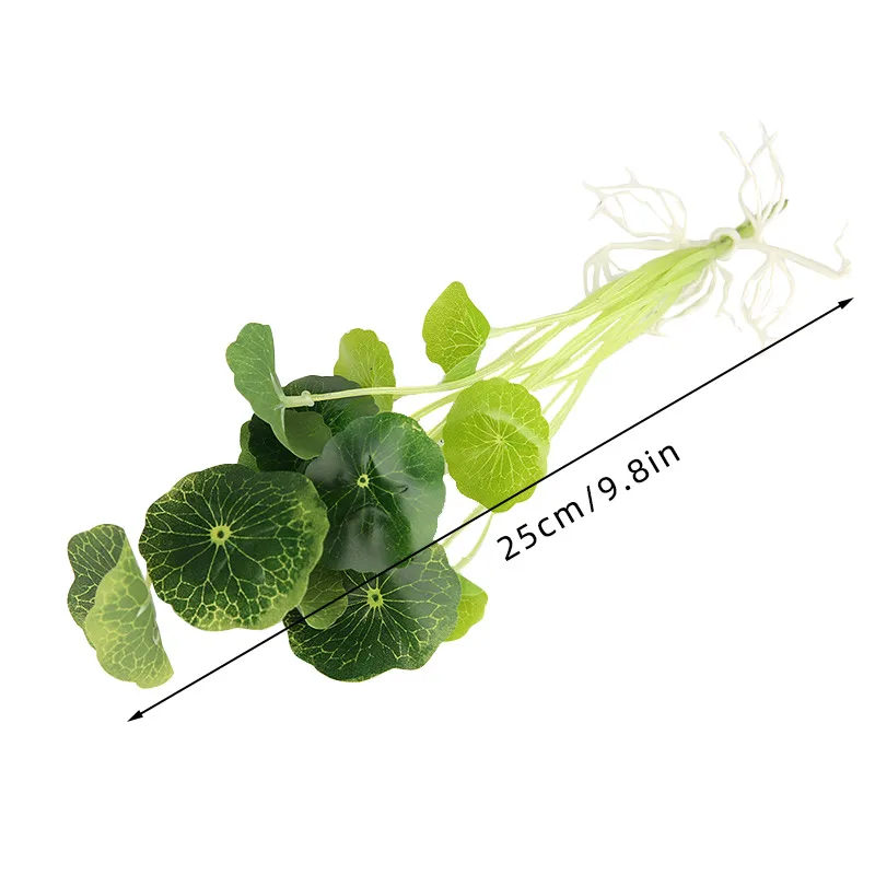Artificial Plant Lotus Leaf Lucky Penny Grass Home Decoration Fish Tank Water Simulated Hydrocotyle Plants