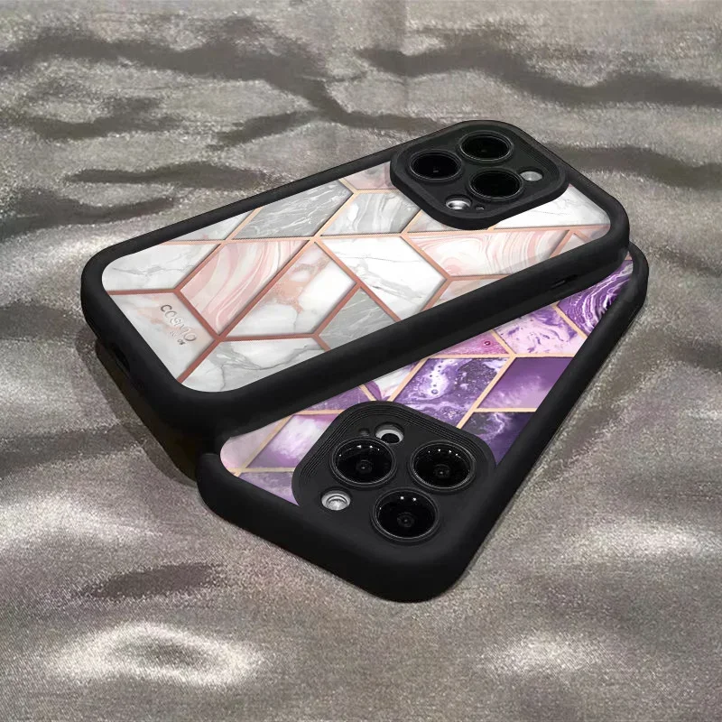 Elegant Marble Pattern Soft Silicone Shockproof Phone Case