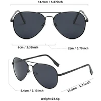 Classique grand pilote lunettes de soleil polarisées hommes de luxe en métal noir Aviation lunettes de soleil mâle mode conduite vacances nuances UV400 4