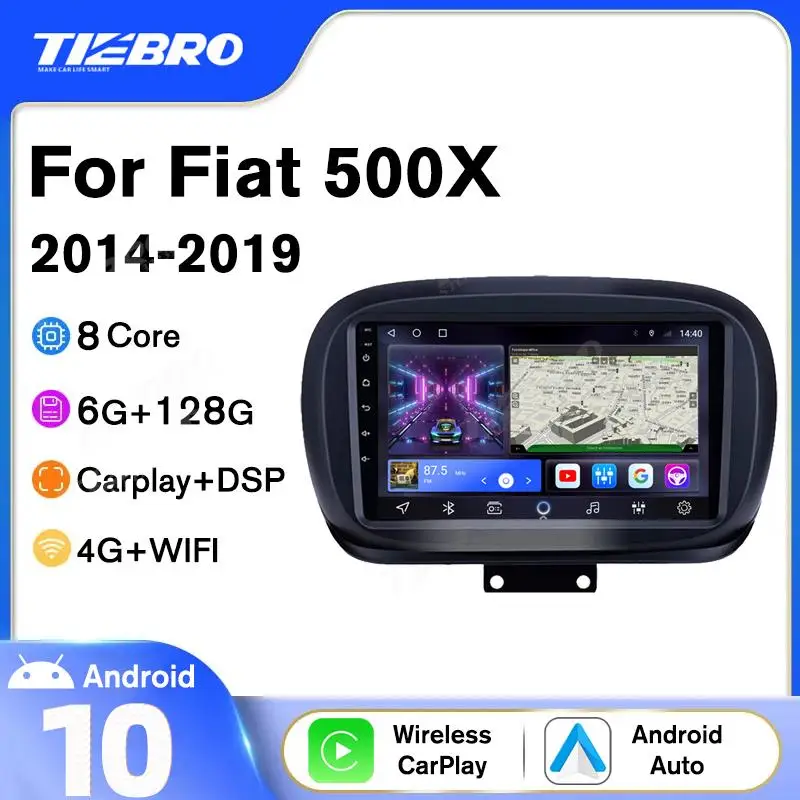 

Tiebro Car Radio For Fiat 500X 2014-2019 Auto Radio 2DIN Android10 GPS Navigation Car Stereo Player Carplay Audio NO 2din DVD