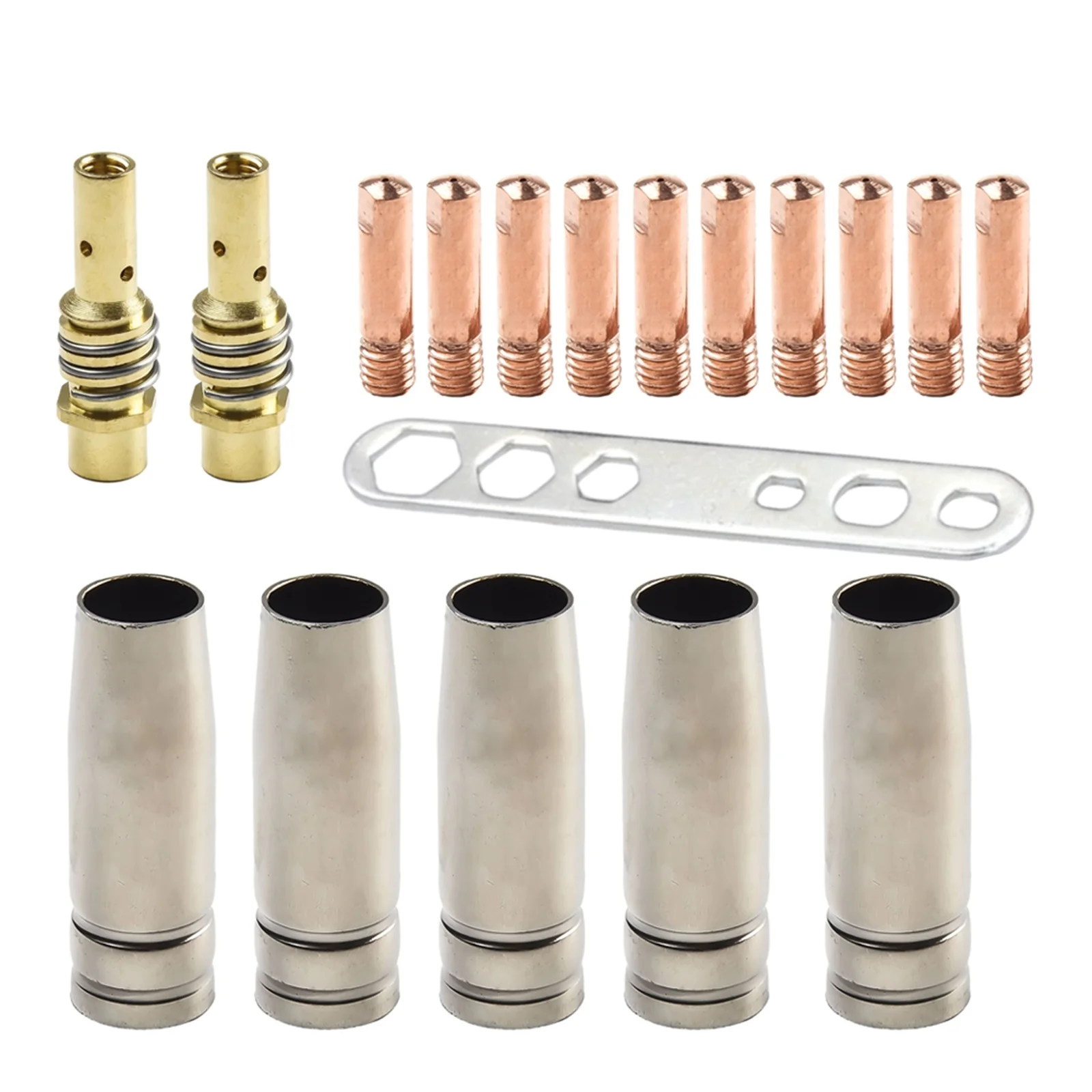 거치대 디퓨저 및 쉴드 컵 전동 공구 교체 부품, 접촉 팁. 030 인치 0.8mm M6 및 팁, MB15 15AK, 18 개