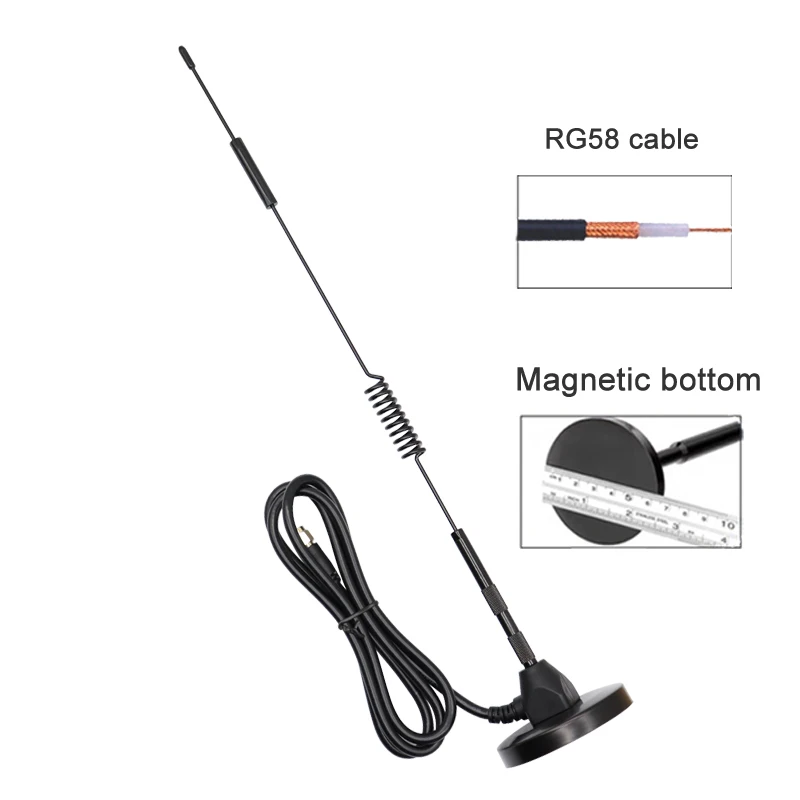 5G 4G 3G GSM Aerial Indoor Omni WiFi 698~4900Mhz Full Band 12DBI External Antenna For Communication With SMA N Male Adapter