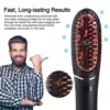 Mini Ceramic Hair Straightener Brush for Women Men Fast Heat Rechargeable Negative Ionic 5 Level Temperature Beard Hair Styler 3