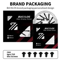 BUCKLOS ultraléger vtt vélo hydraulique frein à disque Rotor 160/180/203mm montagne route course vélo disque de frein avec 6 boulons gratuits 2