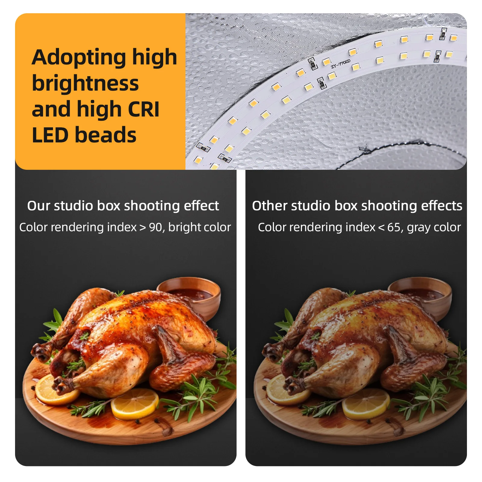 Compact LED Light Tent Folding Desktop Photo Studio Light Box 3200-6500K Dimmable USB Powered for Small Product Photography