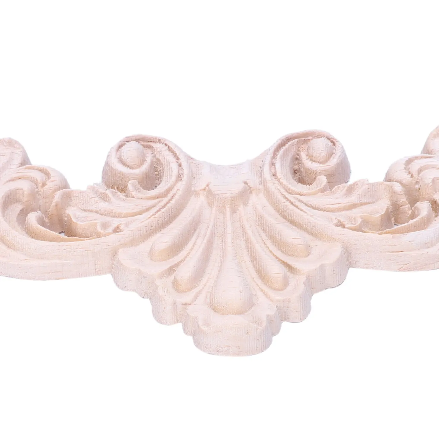 Wood Carved Corner Onlay Applique Frame Decor Furniture Craft Unpainted Type:20*5cm