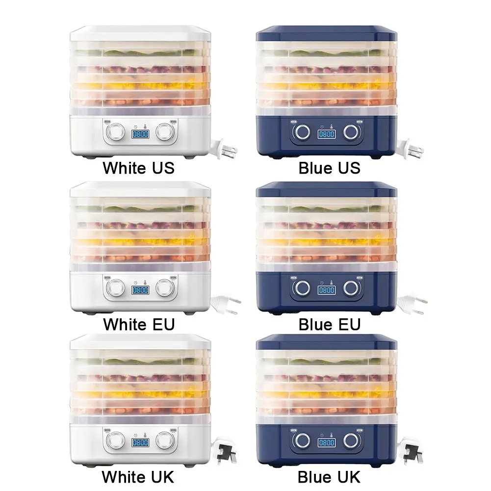 5-Layer Intelligent Fruit Dryer 48 Hours Long Lasting Snack Food Desiccator Temperature Adjustable For Fruits Veggies Meats