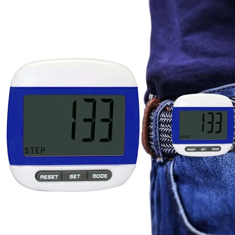 3d digital pedometer step counter with clip pedometers for steps and