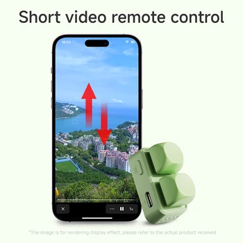 Bluetooth-compatible Small Keyboard Wireless Remote Control Page Turner Fingertip Page Turner for Photo and Video 4