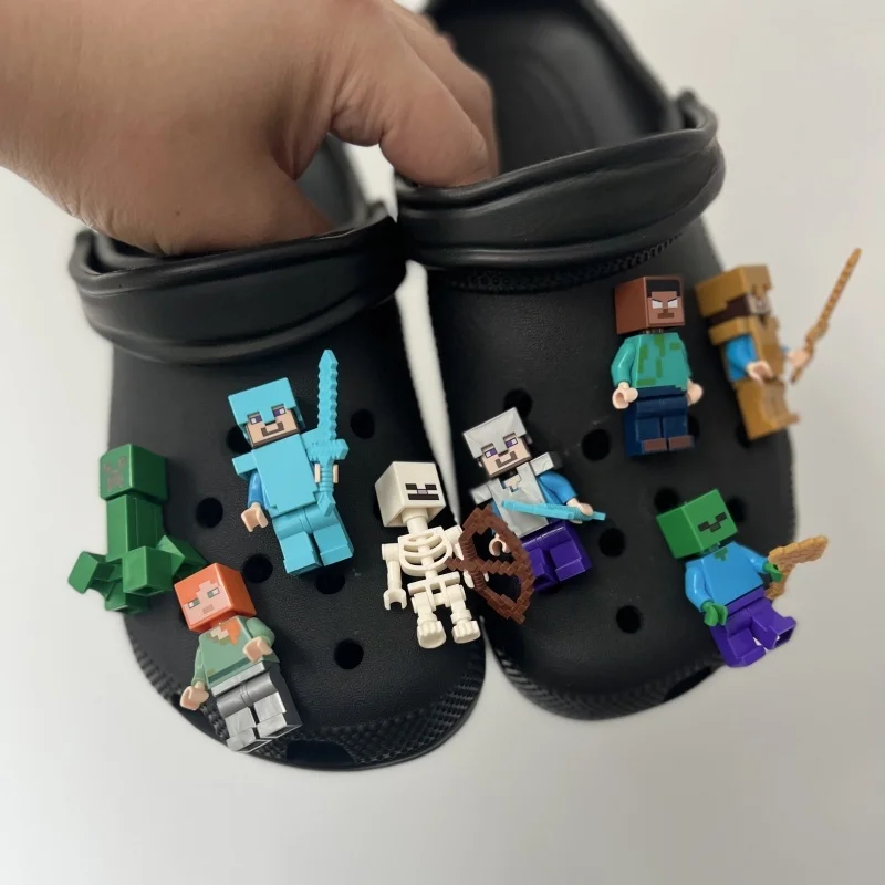 Shoe charms Jibbitz Building Block Shoes Charms Clogs Plastics Decorations Funny Cool Detachable Xmas Party Gifts Favors