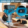 Brushless 5 Speed Electric Trimming Machine Wireless Milling Engraving Slotting Machine Woodworking Tools for Makita 18V Battery 2